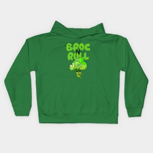 ROCK And Roll Funny Broccoli Kids Hoodie